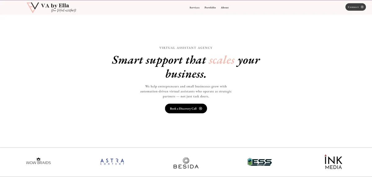 VA by Ella website preview